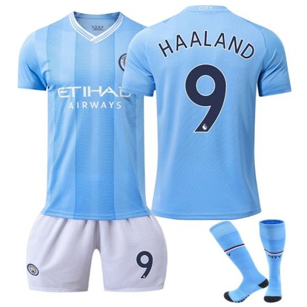 IC 23-24 Manchester City Fotballdrakt for barn nr 9 Haaland kids 18 (100-110cm)