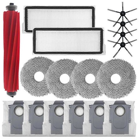 Tilbehør til Qrevo S robotstøvsuger, hovedsidebørste, moppeklud, filter, reservedele