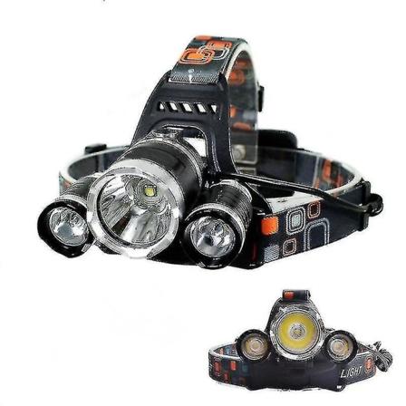 8000lm 3 Led T6 otsalamppu 2x18650 ladattavalla akulla ja Us/eu/uk/au laturilla
