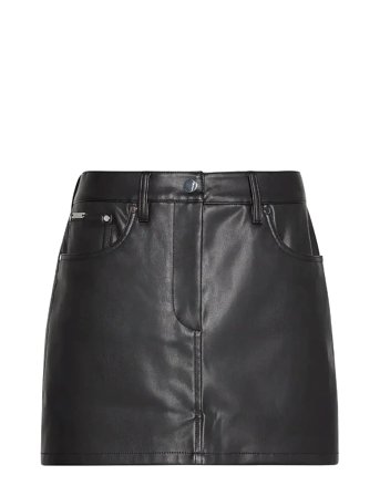 Faux Leather 5Pkt Mini Skirt Black Calvin Klein Jeans