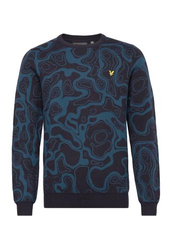 Contour Pullover Neulepaita Pyöreä Kaula-aukko Monivärinen/Kuvioitu Lyle & Scott