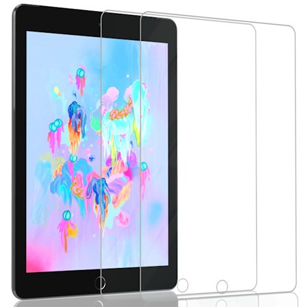2-Pack APPLE IPAD (9.7) 6TH GEN Skærmbeskyttelse - Hærdet Glas 9H - Super kvalitet 3D