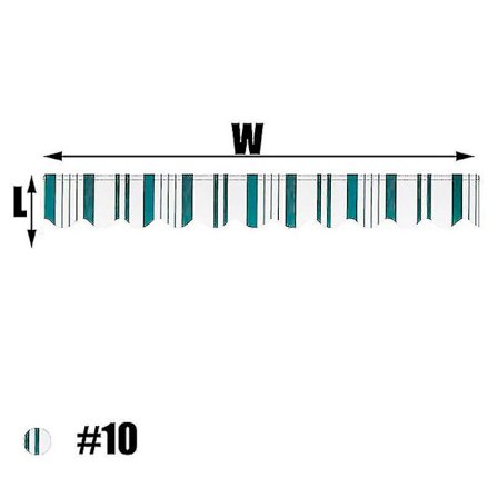 Born Pretty 2,5m/3m/3,5m/4m/5m Butiksbanner Ersättning Vattentät Tygremsor Vågig Valans Solskydd Takfönster Uterum Markis