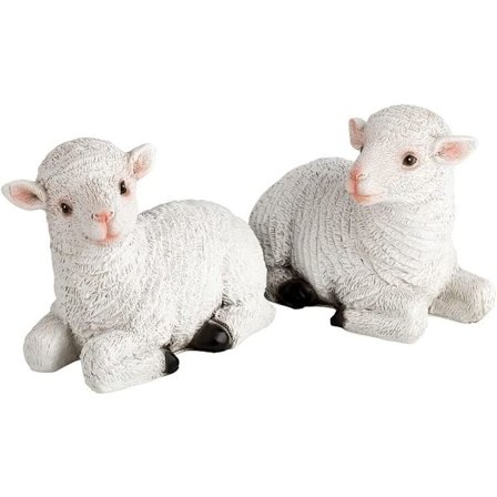 2 pakkausta, ulkona lampaan puutarha veistos, koristeellinen puutarha, ulkona