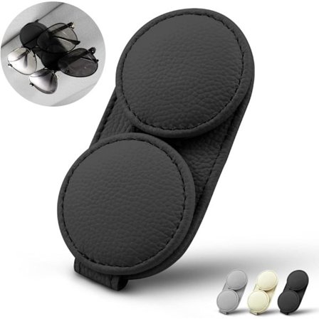 Auton aurinkolipan lasien pidike Nahkainen aurinkolasien pidike Järjestäjä