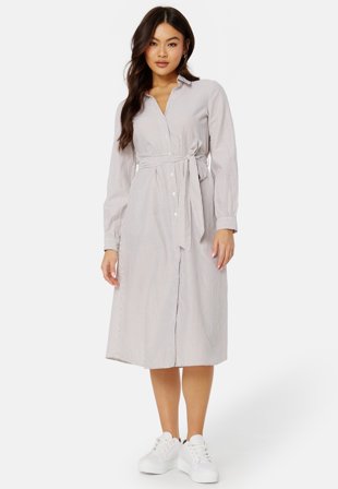 Happy Holly Elise shirtdress Nougat / White Klær