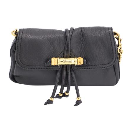Gucci Vintage, Pre-owned Chain Shoulder Bag Zwart, Dames, Maat:ONE Size,leer