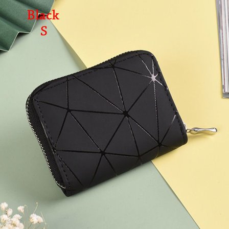 Kort plånbok dragkedja SVART S black S