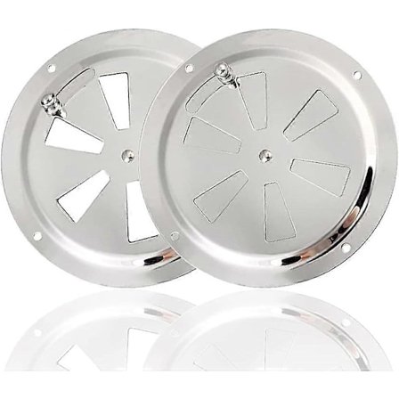 125mm pyöreä ilmanvaihtoritilä, 2 kpl ruostumattomasta teräksestä valmistettu ilmastointiritilä, pyöreä ilmanvaihtoritilä, säädettävä