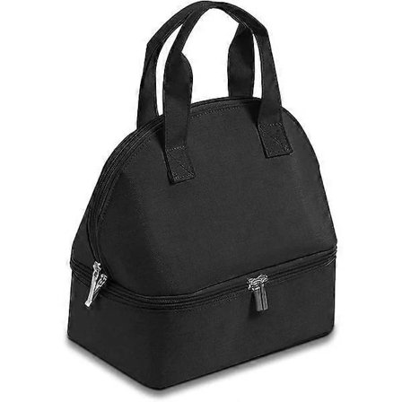 (Pow yeah!) Lunchväska, isolerad kylväska med dubbla fack, läckagesäker termisk matkasse för kvinnor/män