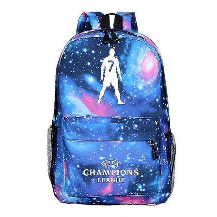 Fotbollsmönstrad ryggsäck Campus Student Skolväska Utomhus Resväska