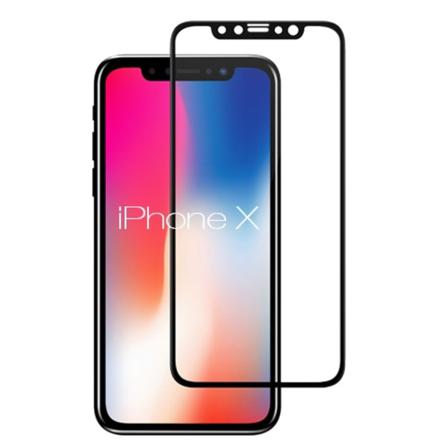 Heltäckande iPhone X Härdat Glas Skärmskydd 0,2mm Transparent