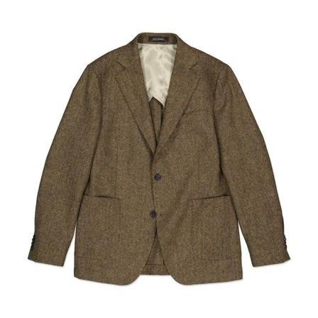 Oscar Jacobson, Brun Oscar Jacobson Ferry Patch Soft Blazer Blazer, Brun, Herre, Størrelse: XL