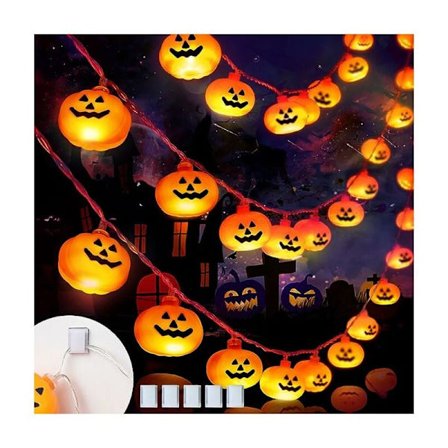 Dekorativa Halloween pumpa ljusslingor Halloween pumpa ljusslingor 11ft 20st USB-drivna LED pumpa lampor för Halloween fest