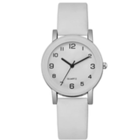 Hot 2025 Klassisk digital sort urskive ur PU quartz ur simpelt afslappet herre- og dameur hvid