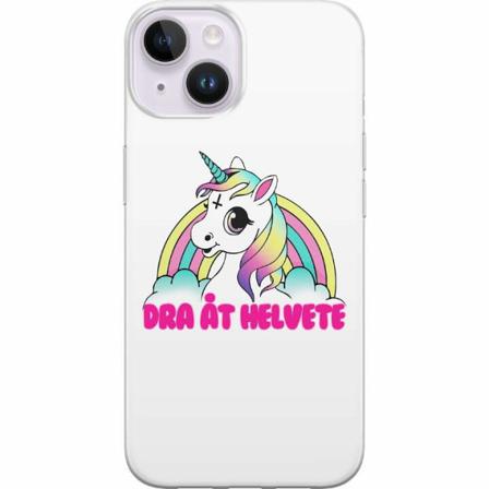 Apple Iphone 14 Genomskinligt Skal Unicorn - Dra Åt @!#