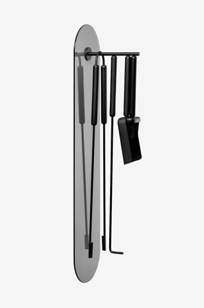 Blomus - Kaminverktyg Vägg Ashi 5 Delar 86 cm - Svart - Öppna spisar - Från Homeroom