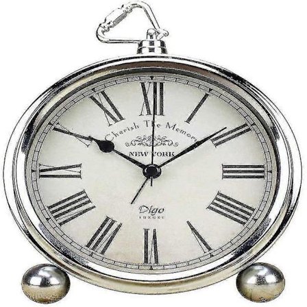 Retro-pöytäkello, äänetön, paristokäyttöinen, hiljainen kvartsikoneisto, HD-lasi