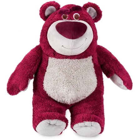 Virallinen Store Lotso -pehmolelu, Toy Story 3, Keskikokoinen 13", Mansikan tuoksuinen, Pehmeä kangas, Ikoninen pehmoleluhahmo ommeltuilla silmillä (
