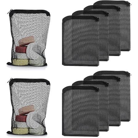 10 stk. Akvariefilterposer - Fintmasket net med plastiklynlås, ZQKLA