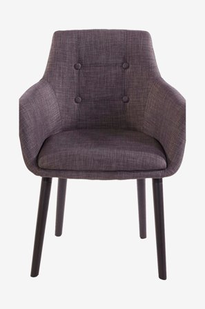 Loft24 - Spisebordsstol med armlæn Bradford - Grå - Stole med armlæn - Fra Homeroom