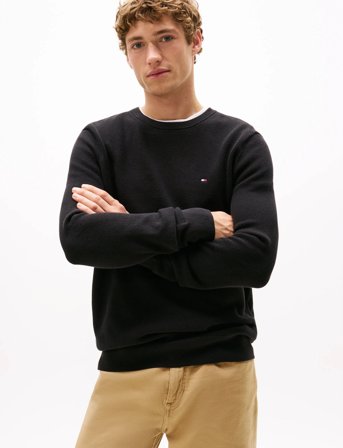 Tommy Hilfiger Essential Structure Crew Neck - Black - S