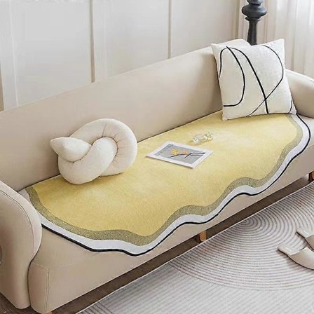 Ensfarvet Chenille Anti-katte Rids Sofabetræk Skridsikker Universal Sofahåndklæde Gulvmåtte Kæledyr Hund Børn Måtte Beskyttelsesmåtte