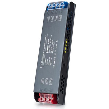 12V 200W LED-muuntaja virtalähde 16.64A AC 230V - DC 12V Kompakti ohut pienjännite LED-valoille