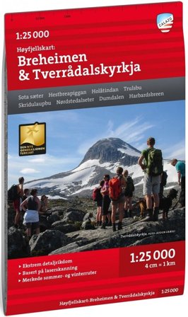 Calazo Høyfjellskart Breheimen & Tverrådalskyrkja 1:25.000