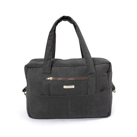 Filibabba Mommybag Fløjl Stone Grey, Tøj & Bolig, Pusletid, Pusletasker