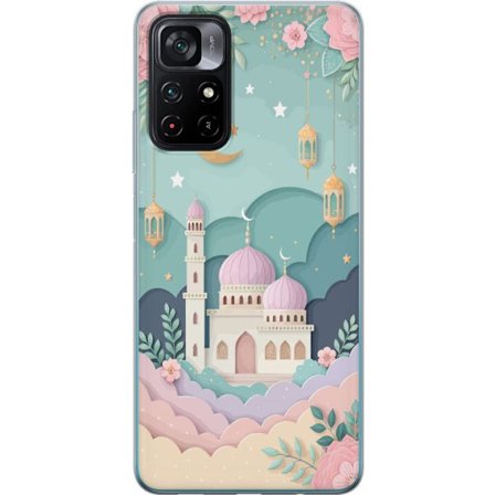 Kompatibelt Mobildeksel til Xiaomi Poco M4 Pro 5G Håndtegnet reiseinspirert mønster med verdenskart, fly, hjerter og vintage eventyrtema