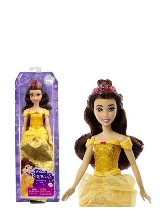 Disney Princess Belle Doll With Sparkling Fashion & Accessories, Inspired By Beauty & The Beast Patterned Disney Princess