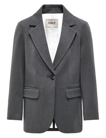 Kids Only Kogsulajma Life L/S Ovs Blazer Tlr - Grey - 164