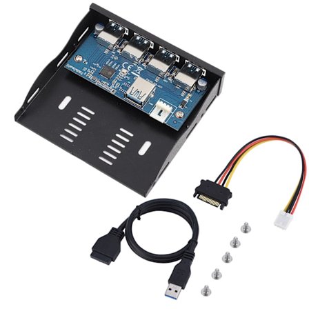 USB 3.0 Floppy Frontpanel 3.5 Tum Floppy Bay 19 Pin till 4 Interface Hub