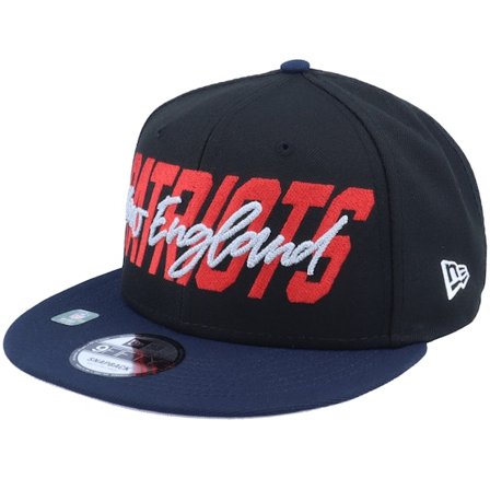 New Era - NFL Svart snapback Caps - New England Patriots NFL22 Draft Em9FIFTY Black/Navy Snapback @ Hatstore