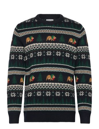 Lindbergh | Winter Village Jaqucard O-Neck Knit | M