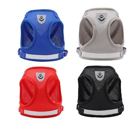 Reflekterende Hunde- og Katte Sele Snøre Hvalpe Blød Justerbar Vest Mesh Tøj M M