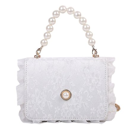 Konstgjord läder axelväska pärla mode axelväska dam axelväska