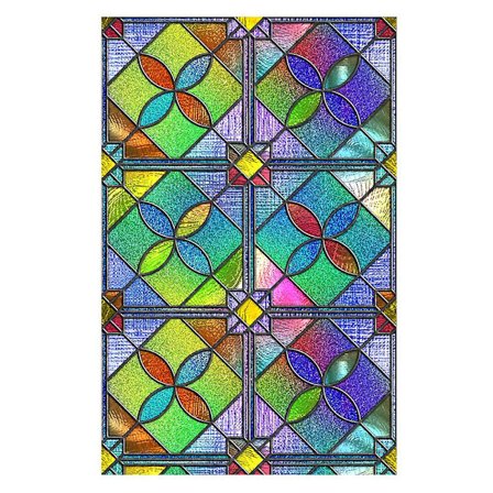 1 stk vindusfolie for personvern, dekorative vindusdekaler i vinyl (90X58CM, flere farger 1)