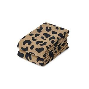 Liewood 2-Pack Mega Leo/Oat Mix Lewis Muslin Cloths One Size - Textile - One size - Beige - Junge