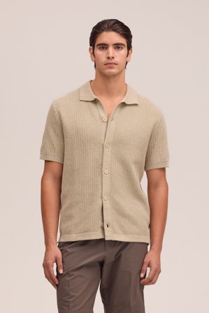 NN.07 Ares 60019 Shirt Male Khaki Organic Cotton