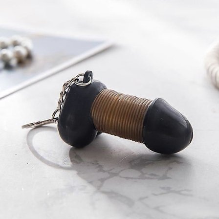 Kreativt par af udstyr Sexet stretch smykker nøgleringe Personlig bid fjeder bil nøglering Bedste pik mænd