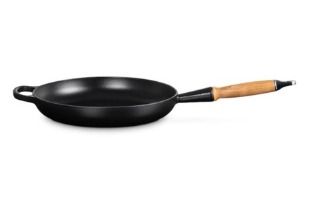 Le Creuset Støpejernspanne Signature Matt-Sort Ø28