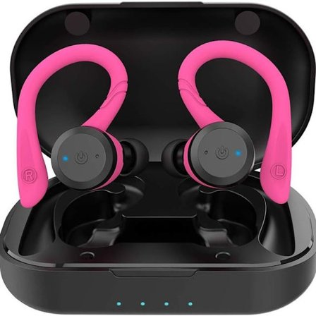 Sport In-Ear TWS-hörlurar True Wireless Bluetooth 5.0 Rosa