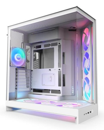 NZXT H9 Flow RGB+ (2025) White Dual Chamber Case