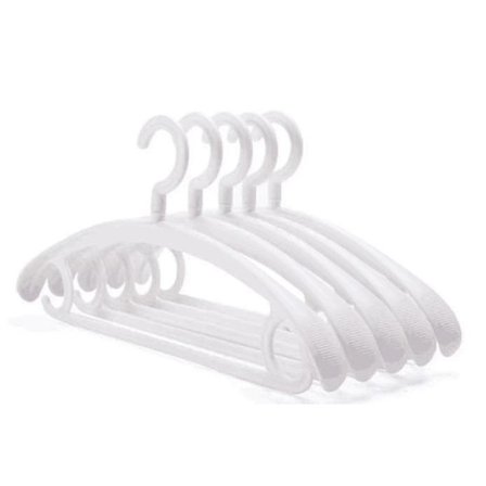 Husholdningsbøjler med brede skuldre Sømløse tøjstativer til voksne Tøjstativer til studerende Hvid