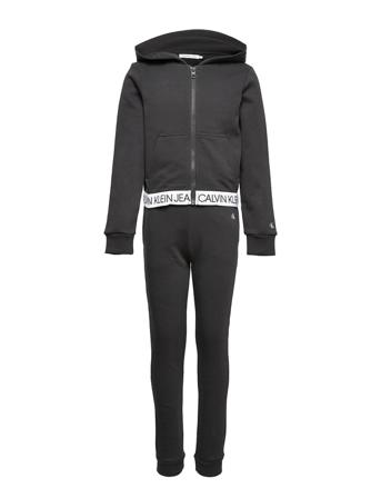 Logo Tape Zip Through Set Black Calvin Klein