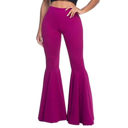 1/2/3/5 Snygga och bekväma byxor med hög midja purple L 1Set