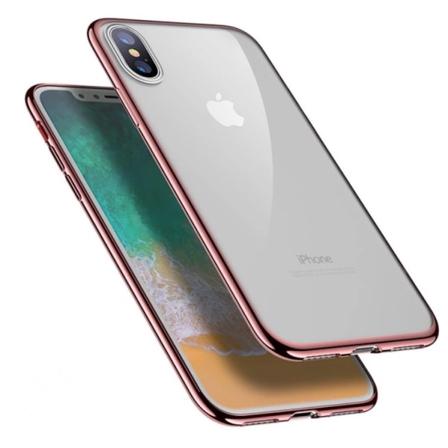 iPhone X - Praktiskt Silikonskal Hög kvalitet Roséguld