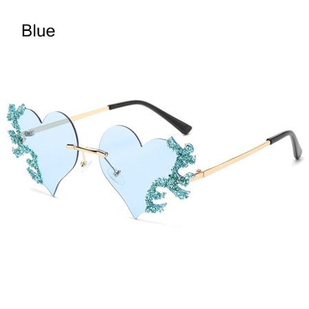 Flame Heart solglasögon Solglasögon BLÅ